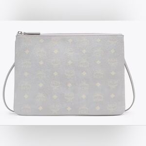 MCM Authentic Grey Aren Medium Crossbody (NEW)